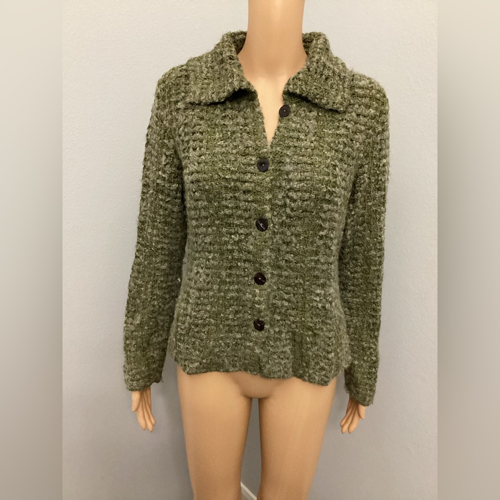 Peruvian Connection Collared Sweater Jacket - image 1